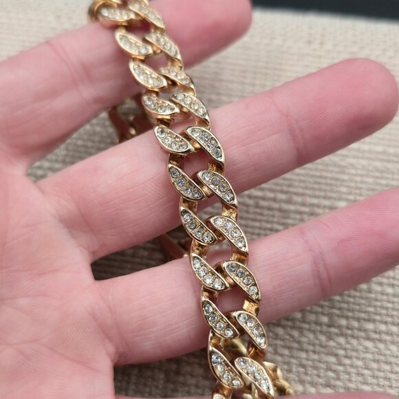 10.5 To 12.5 Inch Iced Out Miami Cuban Link Kids Necklace A7181 - Picture 3 of 6